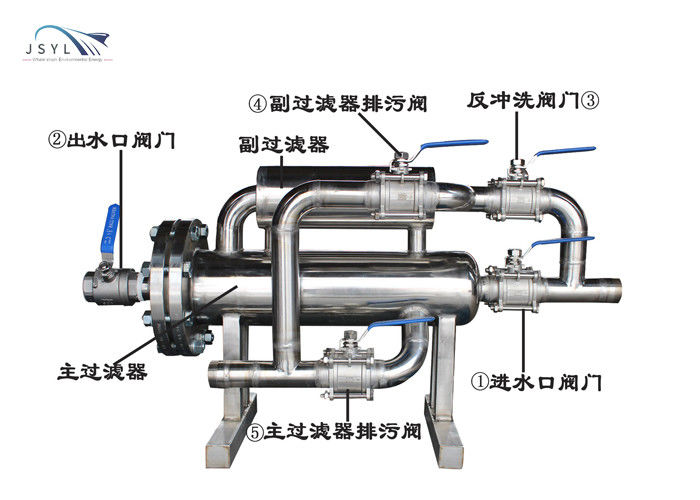 1.0-4.0MPa SS304 डबल पूरक बैकवाश फ़िल्टर